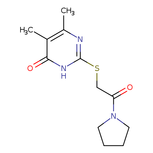 5,6-dimethyl-2-{[2-oxo-2-(pyrrolidin-1-yl)ethyl]sulfanyl}-3,4-dihydropyrimidin-4-one