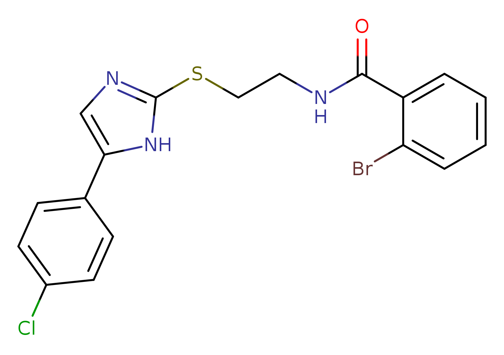 2-bromo-N-(2-{[5-(4-chlorophenyl)-1H-imidazol-2-yl]sulfanyl}ethyl)benzamide
