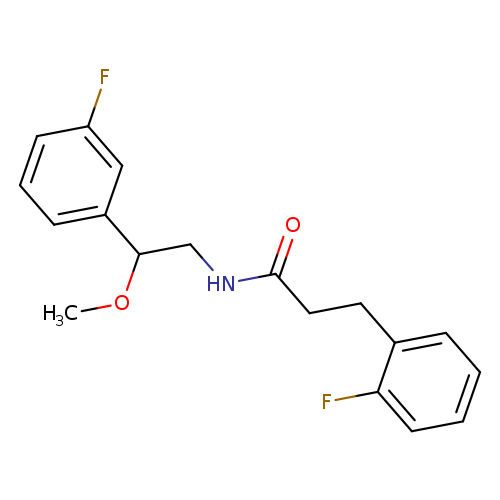 3-(2-fluorophenyl)-N-[2-(3-fluorophenyl)-2-methoxyethyl]propanamide