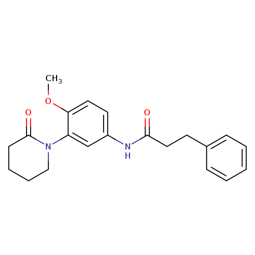 N-[4-methoxy-3-(2-oxopiperidin-1-yl)phenyl]-3-phenylpropanamide