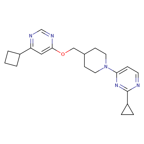 4-(4-{[(6-cyclobutylpyrimidin-4-yl)oxy]methyl}piperidin-1-yl)-2-cyclopropylpyrimidine