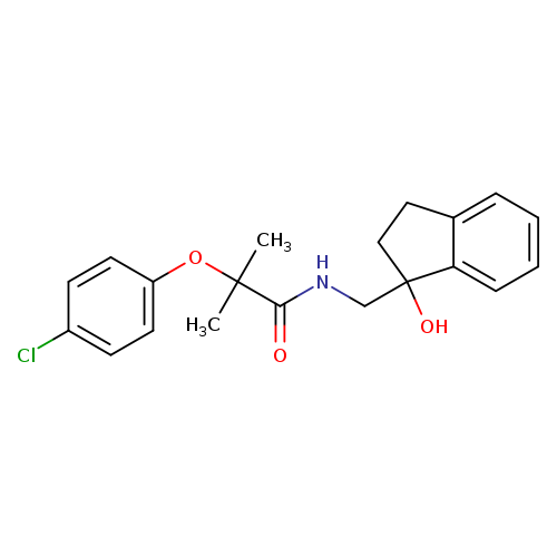 2-(4-chlorophenoxy)-N-[(1-hydroxy-2,3-dihydro-1H-inden-1-yl)methyl]-2-methylpropanamide