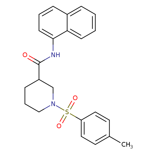 1-(4-methylbenzenesulfonyl)-N-(naphthalen-1-yl)piperidine-3-carboxamide