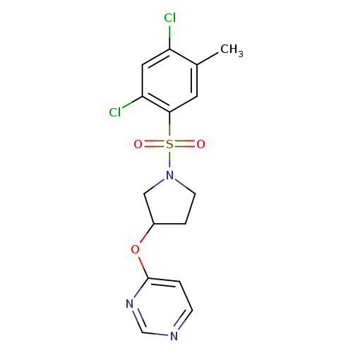 4-{[1-(2,4-dichloro-5-methylbenzenesulfonyl)pyrrolidin-3-yl]oxy}pyrimidine