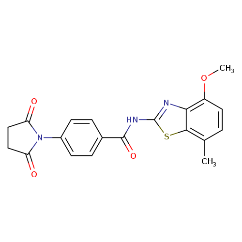 4-(2,5-dioxopyrrolidin-1-yl)-N-(4-methoxy-7-methyl-1,3-benzothiazol-2-yl)benzamide