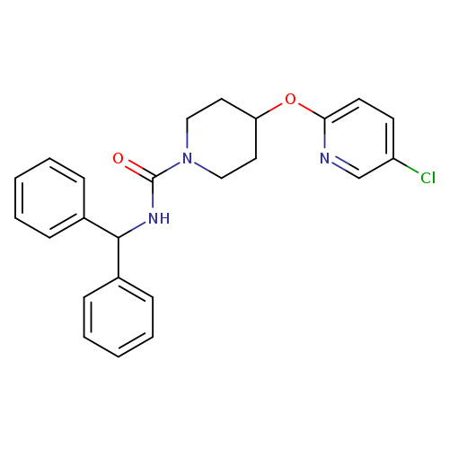 4-[(5-chloropyridin-2-yl)oxy]-N-(diphenylmethyl)piperidine-1-carboxamide