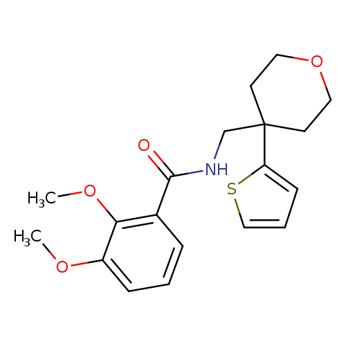 2,3-dimethoxy-N-{[4-(thiophen-2-yl)oxan-4-yl]methyl}benzamide
