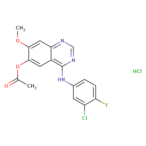 4-(3-Chloro-4-fluorophenylamino)-7-methoxyquinazolin-6-yl acetate hydrochloride