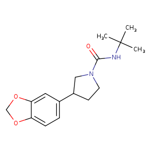 3-(2H-1,3-benzodioxol-5-yl)-N-tert-butylpyrrolidine-1-carboxamide