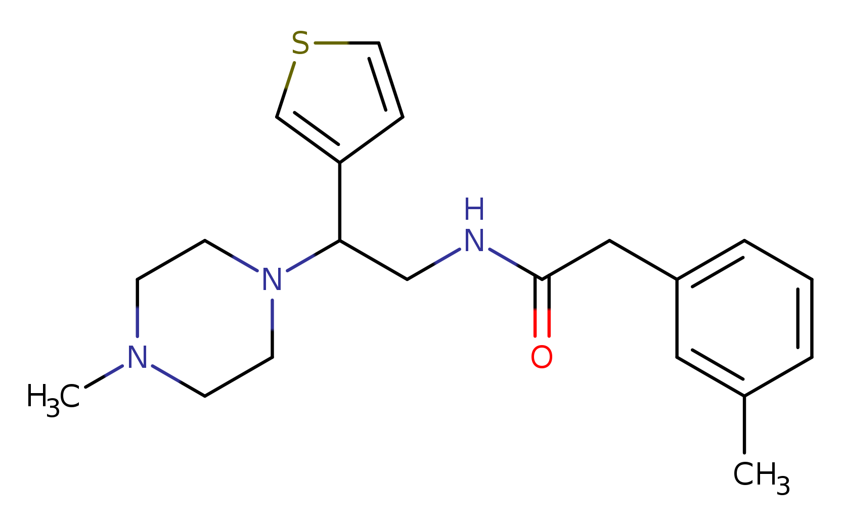 2-(3-methylphenyl)-N-[2-(4-methylpiperazin-1-yl)-2-(thiophen-3-yl)ethyl]acetamide
