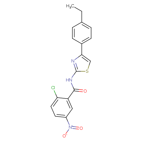 2-chloro-N-[4-(4-ethylphenyl)-1,3-thiazol-2-yl]-5-nitrobenzamide