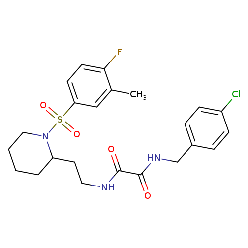 N'-[(4-chlorophenyl)methyl]-N-{2-[1-(4-fluoro-3-methylbenzenesulfonyl)piperidin-2-yl]ethyl}ethanediamide