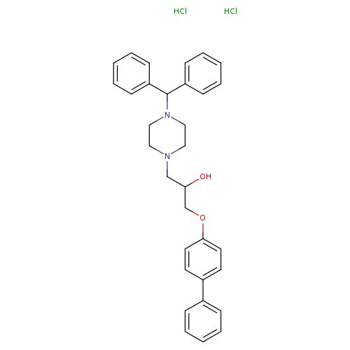 1-{[1,1'-biphenyl]-4-yloxy}-3-[4-(diphenylmethyl)piperazin-1-yl]propan-2-ol dihydrochloride