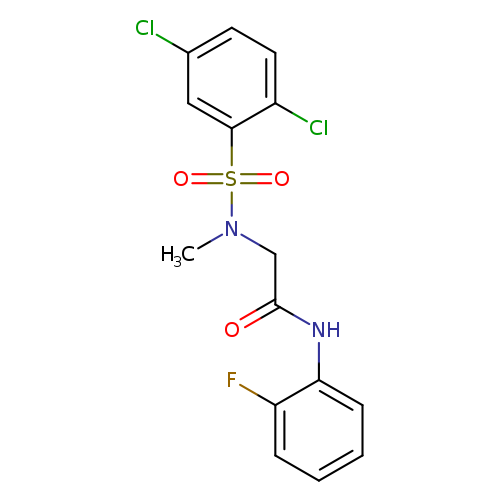 2-[[(2,5-dichlorophenyl)sulfonyl](methyl)amino]-N-(2-fluorophenyl)acetamide