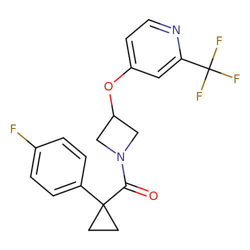 4-({1-[1-(4-fluorophenyl)cyclopropanecarbonyl]azetidin-3-yl}oxy)-2-(trifluoromethyl)pyridine