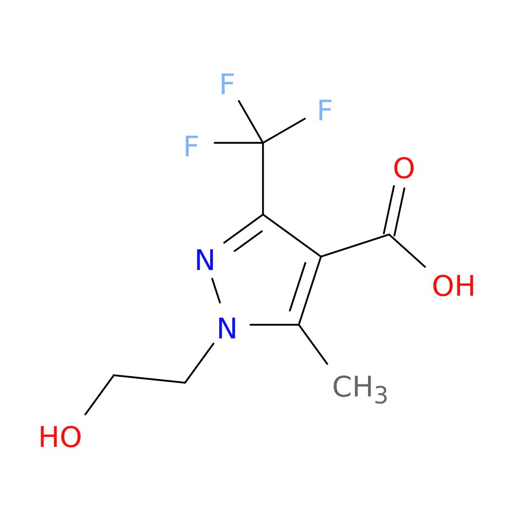 1-(2-hydroxyethyl)-5-methyl-3-(trifluoromethyl)-1H-pyrazole-4-carboxylic acid