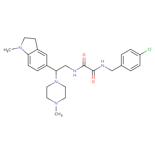N'-[(4-chlorophenyl)methyl]-N-[2-(1-methyl-2,3-dihydro-1H-indol-5-yl)-2-(4-methylpiperazin-1-yl)ethyl]ethanediamide