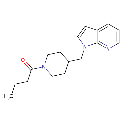1-[4-({1H-pyrrolo[2,3-b]pyridin-1-yl}methyl)piperidin-1-yl]butan-1-one
