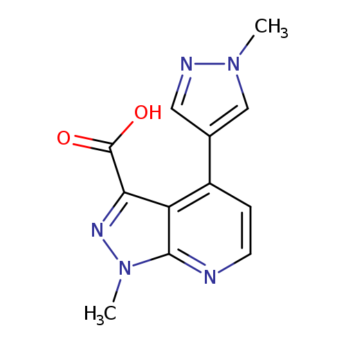 1-Methyl-4-(1-methyl-1H-pyrazol-4-yl)-1H-pyrazolo[3,4-b]pyridine-3-carboxylic acid