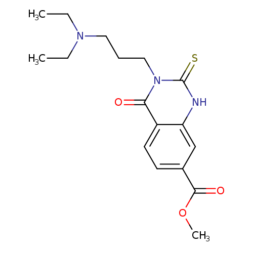 7-Quinazolinecarboxylic acid, 3-[3-(diethylamino)propyl]-1,2,3,4-tetrahydro-4-oxo-2-thioxo-, methyl ester