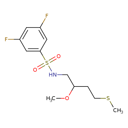 3,5-difluoro-N-[2-methoxy-4-(methylsulfanyl)butyl]benzene-1-sulfonamide