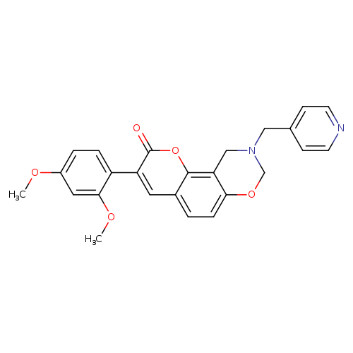 3-(2,4-dimethoxyphenyl)-9-[(pyridin-4-yl)methyl]-2H,8H,9H,10H-chromeno[8,7-e][1,3]oxazin-2-one