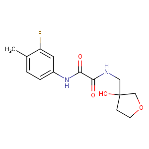 N'-(3-fluoro-4-methylphenyl)-N-[(3-hydroxyoxolan-3-yl)methyl]ethanediamide