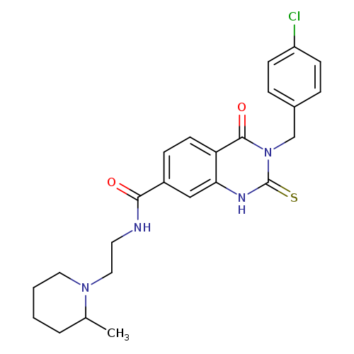3-[(4-chlorophenyl)methyl]-N-[2-(2-methylpiperidin-1-yl)ethyl]-4-oxo-2-sulfanylidene-1,2,3,4-tetrahydroquinazoline-7-carboxamide