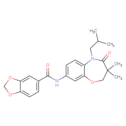 N-[3,3-dimethyl-5-(2-methylpropyl)-4-oxo-2,3,4,5-tetrahydro-1,5-benzoxazepin-8-yl]-2H-1,3-benzodioxole-5-carboxamide