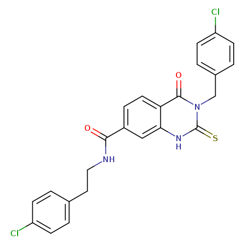 N-[2-(4-chlorophenyl)ethyl]-3-[(4-chlorophenyl)methyl]-4-oxo-2-sulfanylidene-1,2,3,4-tetrahydroquinazoline-7-carboxamide