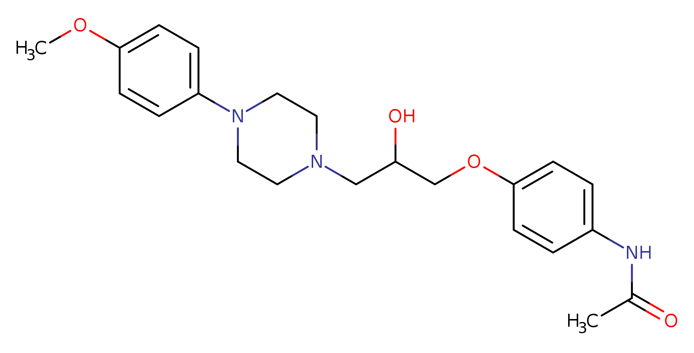 N-[4-[2-hydroxy-3-[4-(4-methoxyphenyl)piperazin-1-yl]propoxy]phenyl]ac etamide