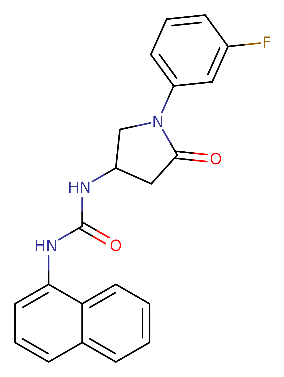 3-[1-(3-fluorophenyl)-5-oxopyrrolidin-3-yl]-1-(naphthalen-1-yl)urea