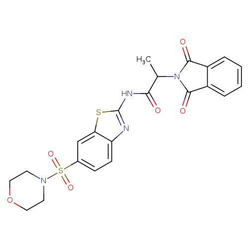 2-(1,3-dioxo-2,3-dihydro-1H-isoindol-2-yl)-N-[6-(morpholine-4-sulfonyl)-1,3-benzothiazol-2-yl]propanamide