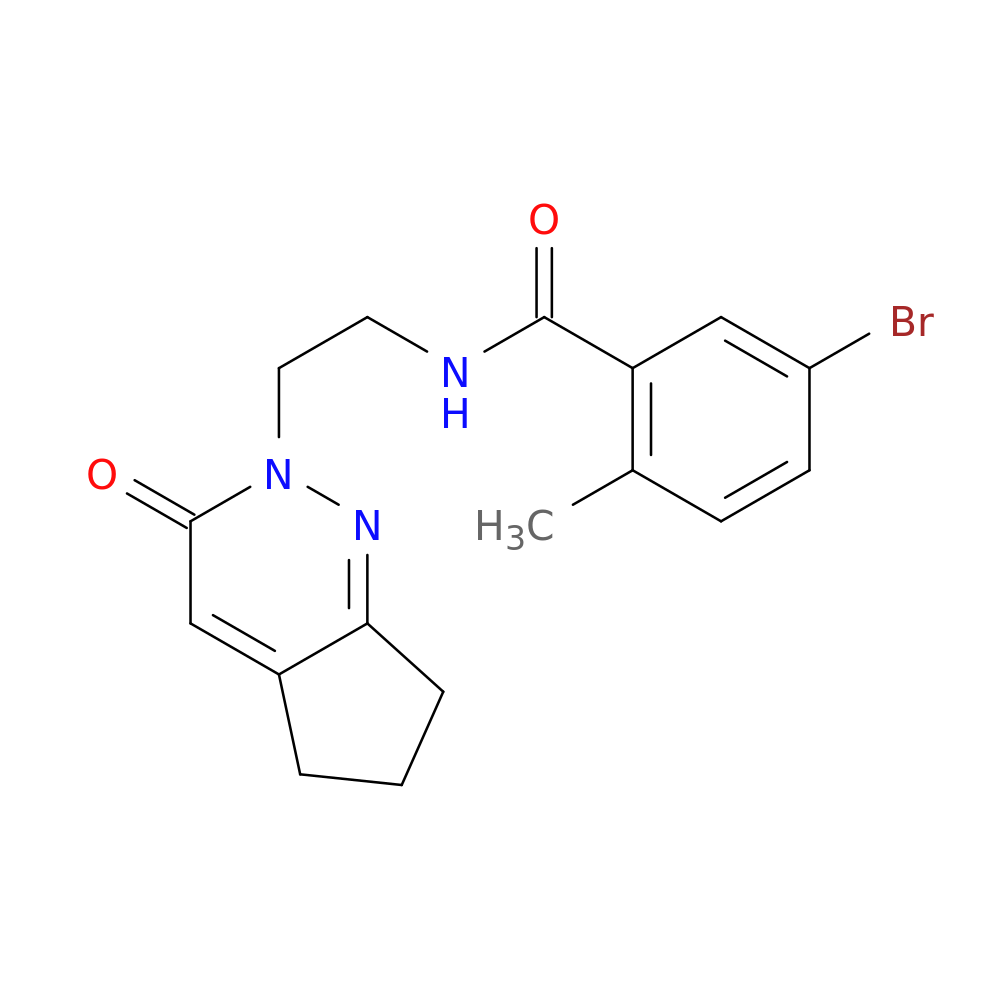 5-bromo-2-methyl-N-(2-{3-oxo-2H,3H,5H,6H,7H-cyclopenta[c]pyridazin-2-yl}ethyl)benzamide
