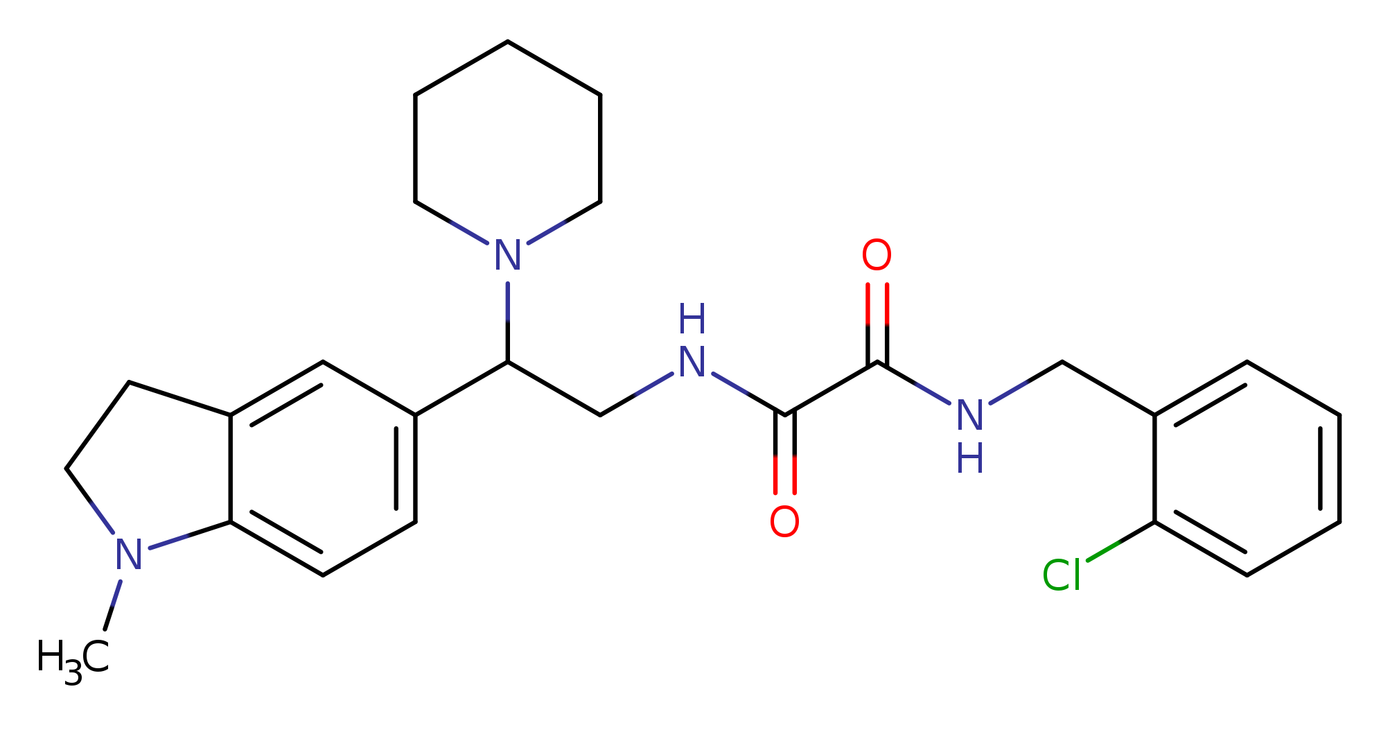 N'-[(2-chlorophenyl)methyl]-N-[2-(1-methyl-2,3-dihydro-1H-indol-5-yl)-2-(piperidin-1-yl)ethyl]ethanediamide