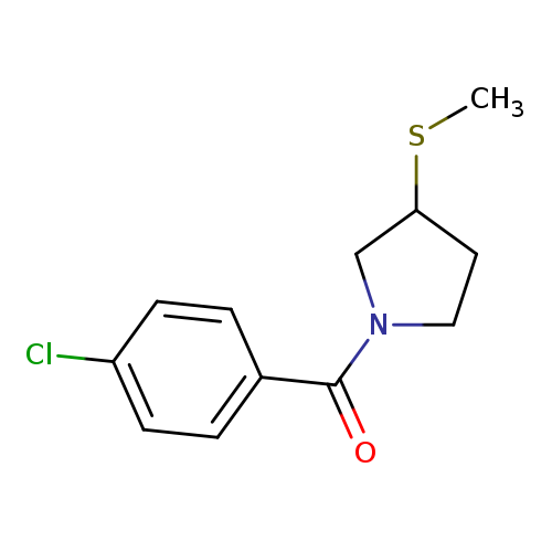 1-(4-chlorobenzoyl)-3-(methylsulfanyl)pyrrolidine