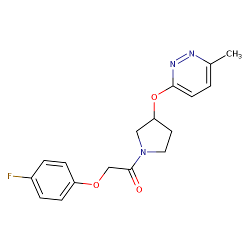 2-(4-fluorophenoxy)-1-{3-[(6-methylpyridazin-3-yl)oxy]pyrrolidin-1-yl}ethan-1-one
