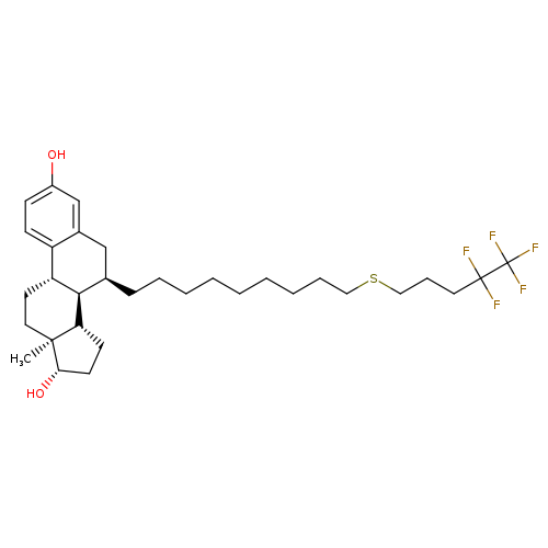 (7R,8R,9S,13S,14S,17S)-13-Methyl-7-(9-((4,4,5,5,5-pentafluoropentyl)thio)nonyl)-7,8,9,11,12,13,14,15,16,17-decahydro-6H-cyclopenta[a]phenanthrene-3,17-diol