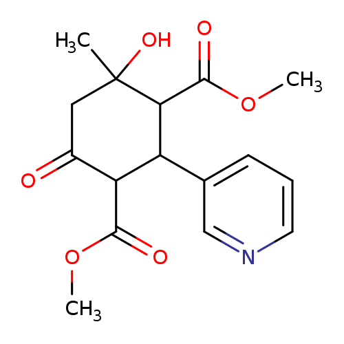 dimethyl 4-hydroxy-4-methyl-6-oxo-2-(3-pyridinyl)-1,3-cyclohexanedicarboxylate