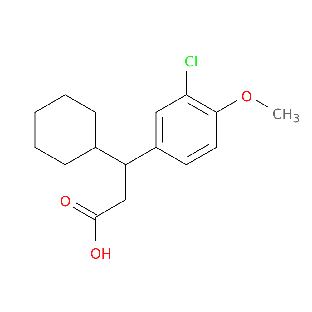 3-(3-chloro-4-methoxyphenyl)-3-cyclohexylpropanoic acid