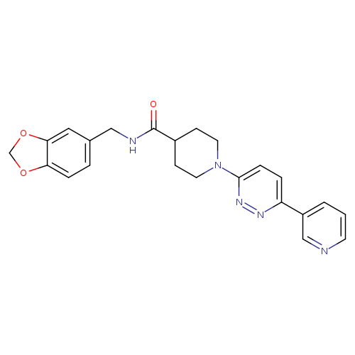 N-[(2H-1,3-benzodioxol-5-yl)methyl]-1-[6-(pyridin-3-yl)pyridazin-3-yl]piperidine-4-carboxamide