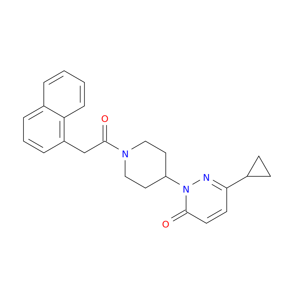 6-cyclopropyl-2-{1-[2-(naphthalen-1-yl)acetyl]piperidin-4-yl}-2,3-dihydropyridazin-3-one