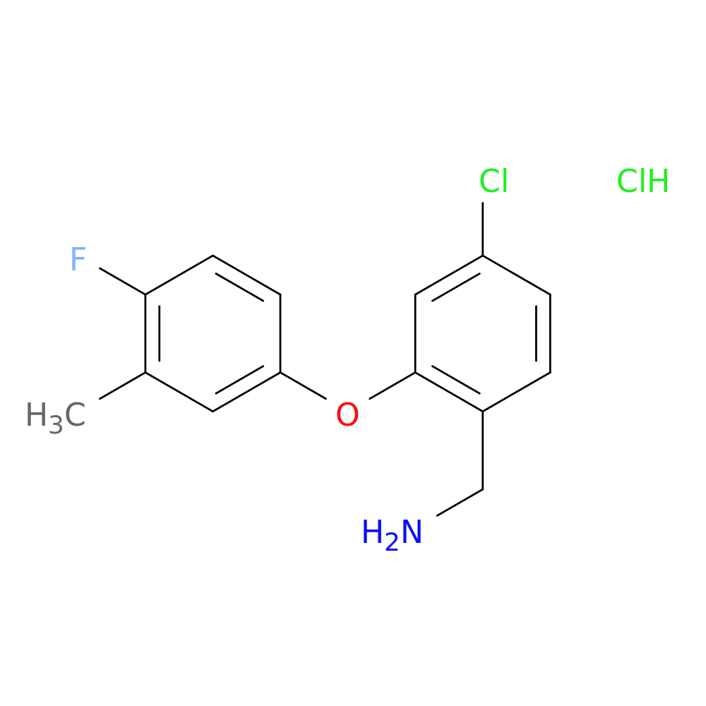 [4-chloro-2-(4-fluoro-3-methylphenoxy)phenyl]methanamine hydrochloride