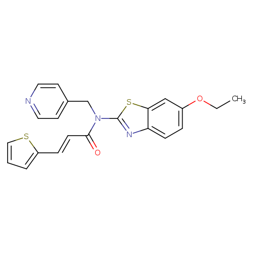(2E)-N-(6-ethoxy-1,3-benzothiazol-2-yl)-N-[(pyridin-4-yl)methyl]-3-(thiophen-2-yl)prop-2-enamide