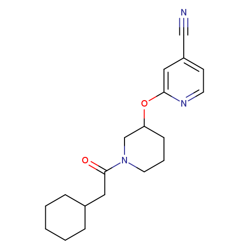2-{[1-(2-cyclohexylacetyl)piperidin-3-yl]oxy}pyridine-4-carbonitrile