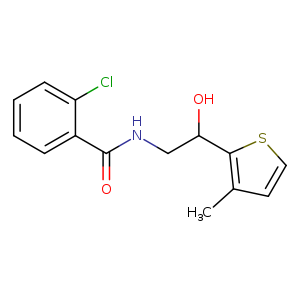 2-chloro-N-[2-hydroxy-2-(3-methylthiophen-2-yl)ethyl]benzamide
