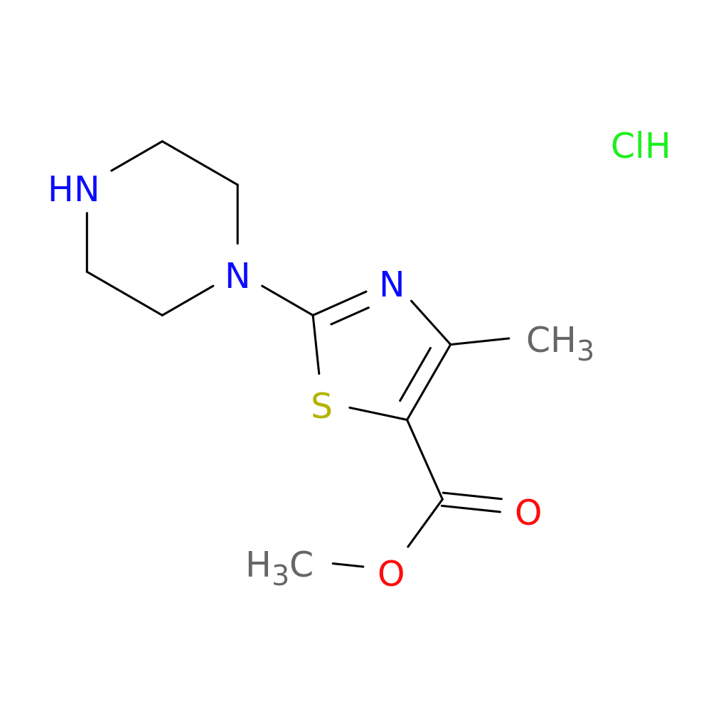 methyl 4-methyl-2-(piperazin-1-yl)-1,3-thiazole-5-carboxylate hydrochloride