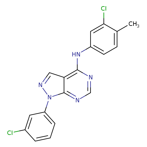 N-(3-chloro-4-methylphenyl)-1-(3-chlorophenyl)-1H-pyrazolo[3,4-d]pyrimidin-4-amine