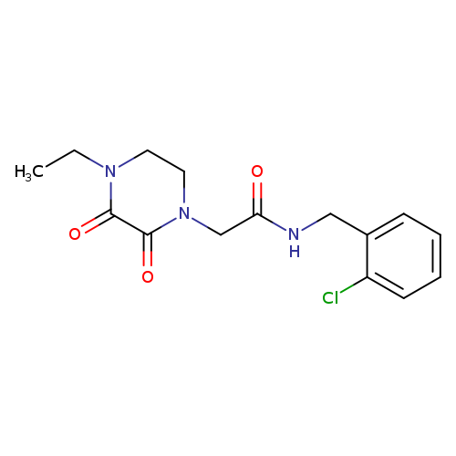 N-[(2-chlorophenyl)methyl]-2-(4-ethyl-2,3-dioxopiperazin-1-yl)acetamide
