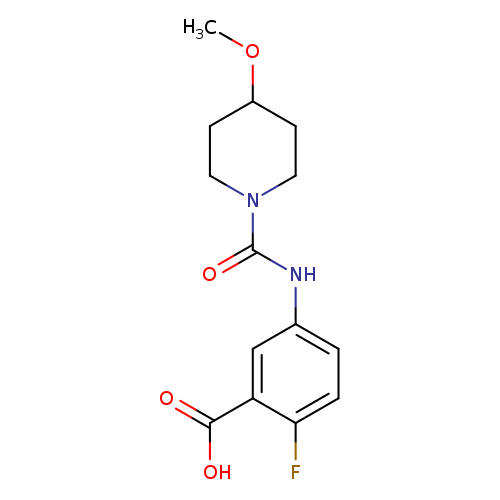 2-fluoro-5-[(4-methoxypiperidine-1-carbonyl)amino]benzoic acid